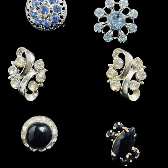 Lot of 5 Silver Tone Screw Back Earrings (5373) - Picture 4 of 8